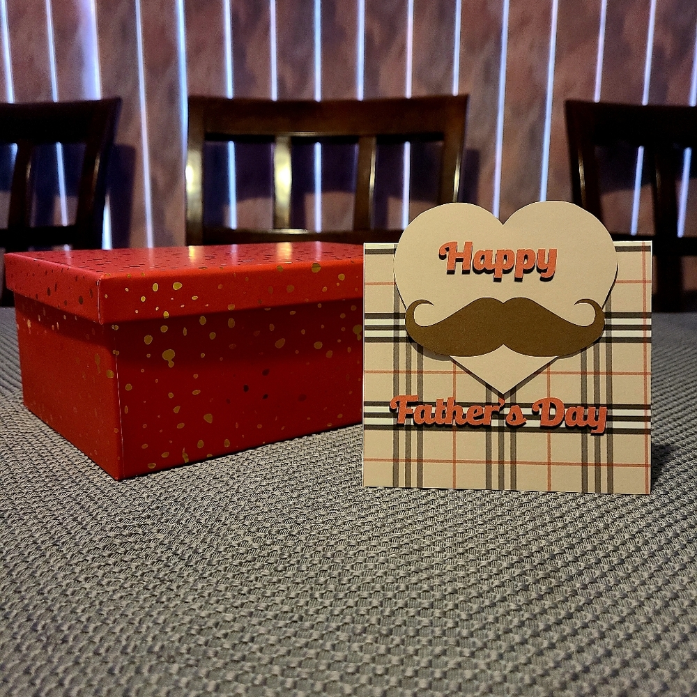Mustache father's day card